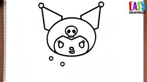 how to draw KUROMI from hello kitty