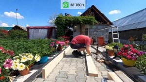 Как построить дровник с кровлей из волнового цветного шифера #строительство #стройка #bftech #кровл
