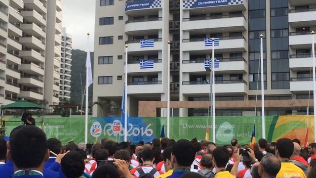 В Олимпийской деревне Рио подняли флаг Казахстана смотреть онлайн