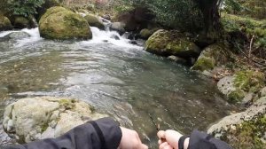 РУЧЬЕВАЯ ФОРЕЛЬ В МАЛЕНЬКОЙ РЕЧКЕ. Форель на Duo Ryuki 45s в горной реке.