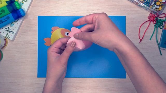 Поделка-аппликация "Объёмные рыбки" смотреть онлайн