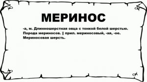 МЕРИНОС - что это такое? значение и описание