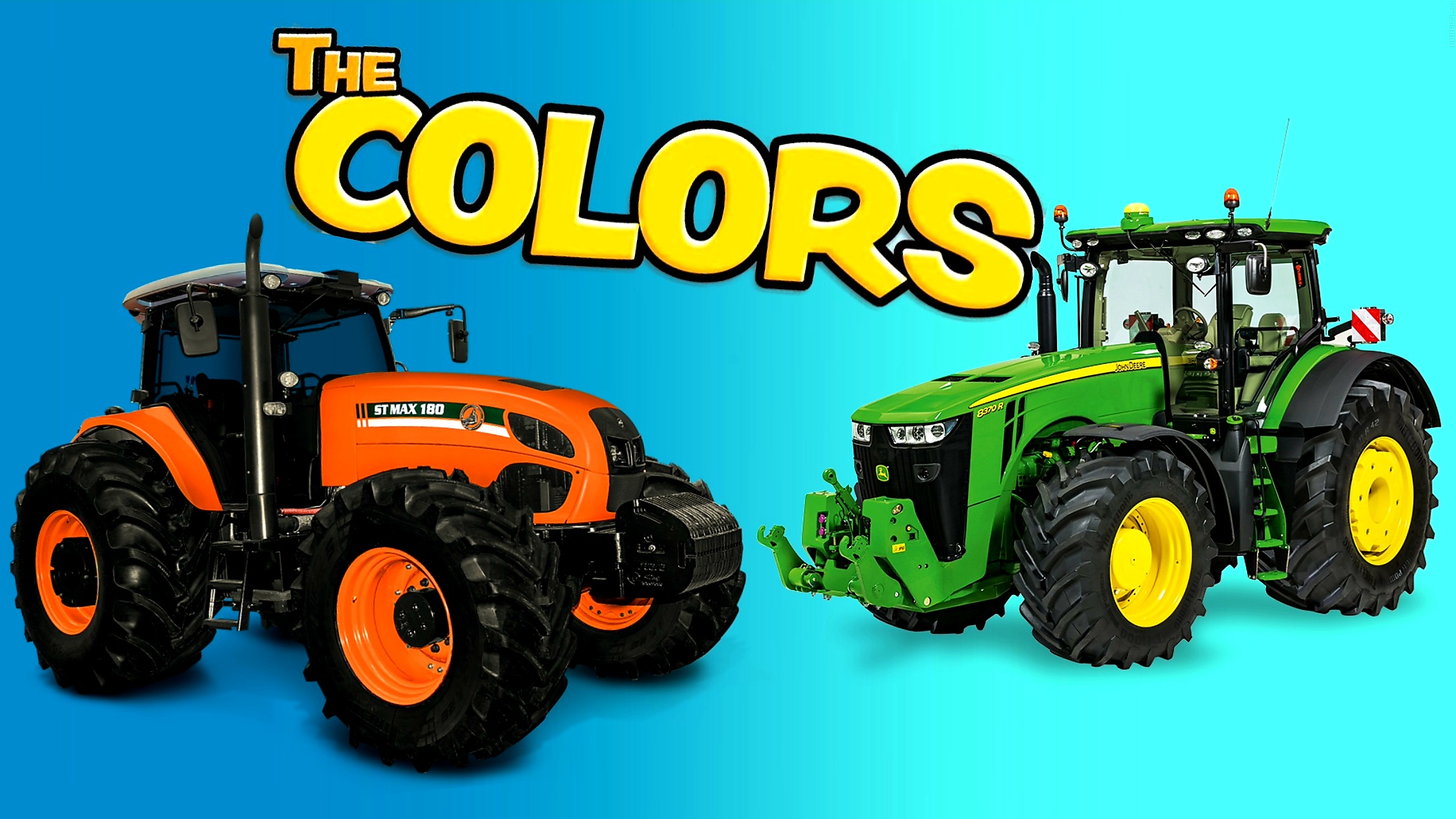 Учим цвета - По полям по полям - Едет трактор к нам - Разноцветные трактора учим цвета.