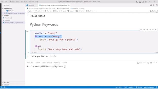 Python Basics: Understanding Python Syntax, Keywords, and Datatypes
