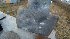 Сайга МК 30.  Результат стрельбы по пластинам.патронами "Барнаул" 7,62*39.