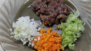 Булгур с овощами и мясным фаршем