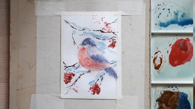 Как нарисовать снегиря? смотреть онлайн