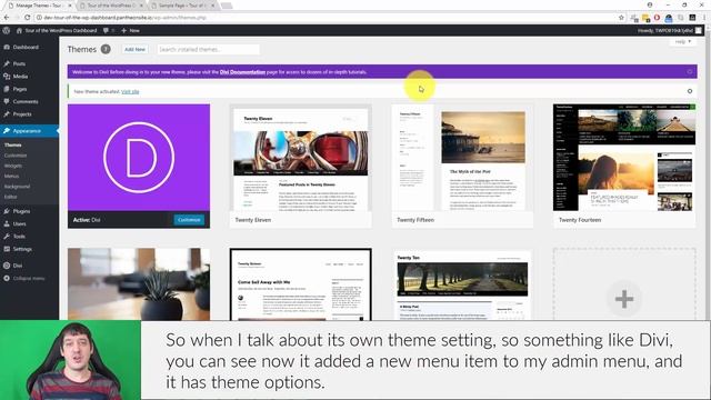 A Tour of the WordPress Dashboard - WordPress Themes  Customizer - LattePress Tutorials