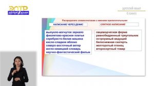 6-класс | Русский язык | Дефисное и слитное написание сложных прилагательных