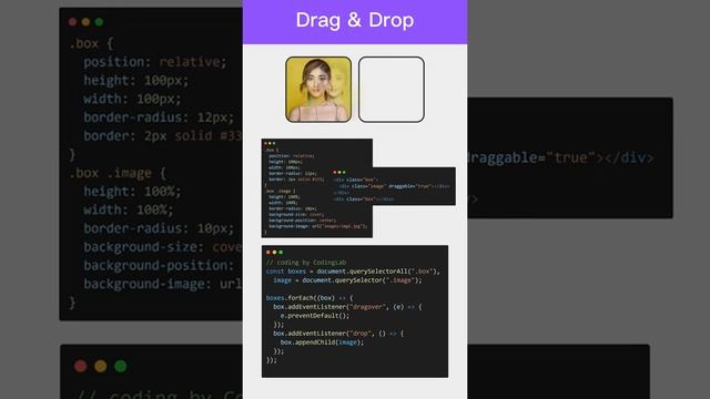 Drag and Drop using JavaScript