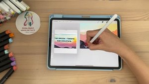 Рисуем горы пейзаж легко и быстро в прокрейт Procreate. Показываю как рисовать многоплановый скетч