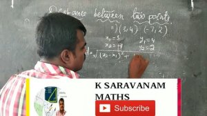 Distance between two points|Coordinate geometry|K SARAVANAM MATHS|tamil|