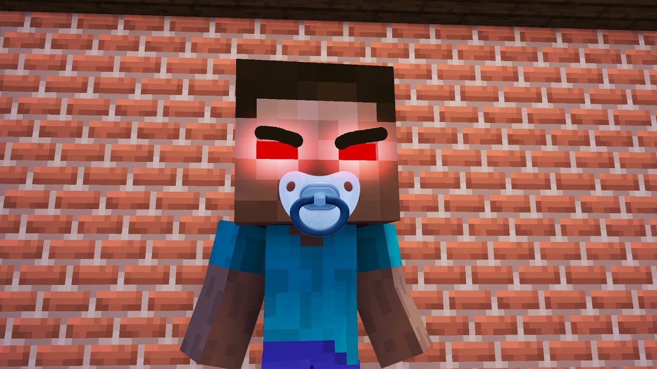 Monster School : BABY HEROBRINE CHALLENGE - Minecraft Animation смотреть онлайн