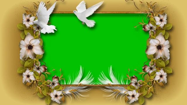 Рамка Цветы и голуби FHD\4K смотреть онлайн