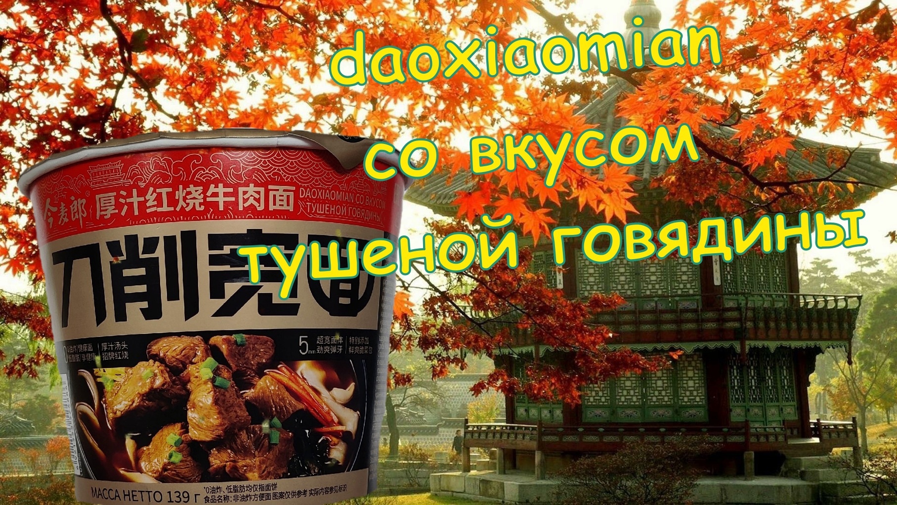 Лапша быстрого приготовления со вкусом тушеной говядины DaoXianMian