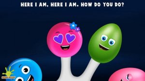 Lollipop Finger Family Song with Surprise Eggs and Color Balls | Daddy Finger Rhyme