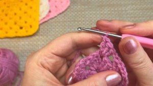 Бабушкин квадрат.Вязание крючком начинающим