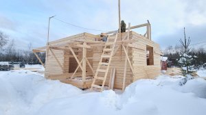 Проект одноэтажного дома 6 на 8 из строганного бруса в г Микунь. Технология строительства и качество