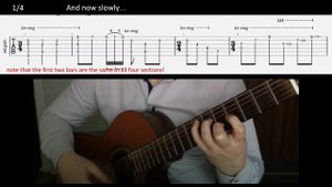 Metallica Fight Fire With Fire acoustic intro arranged for one guitar