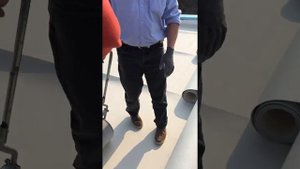 Монтаж ТПО (или ПВХ) мембраны с флисом на кровле на клей Millennium PG-1