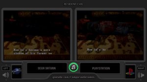 Resident Evil (Sega Saturn vs Playstation) Side by Side Comparison (Bio Hazard)