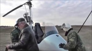 Испытания автожира в полете.