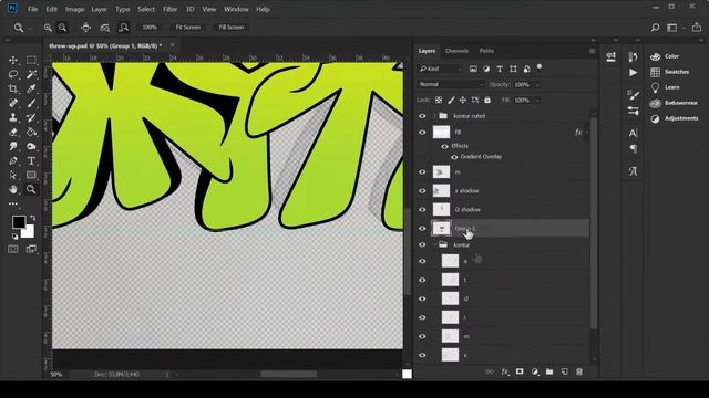 DIGITAL GRAFFITI in PHOTOSHOP (THROW-UP STYLE) смотреть онлайн