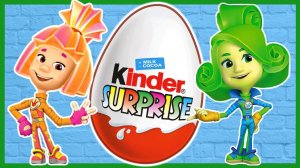 Фиксики. Изучаем цвета с Киндер Сюрпризами. Раскраска Kinder Surprise.