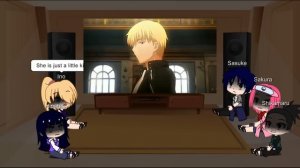 Naruto friends react to Naruto as Gilgamesh || Gacha React|| #anime#gilgmesh
