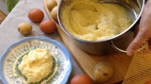 Картофельное пюре с яйцом (без масла)