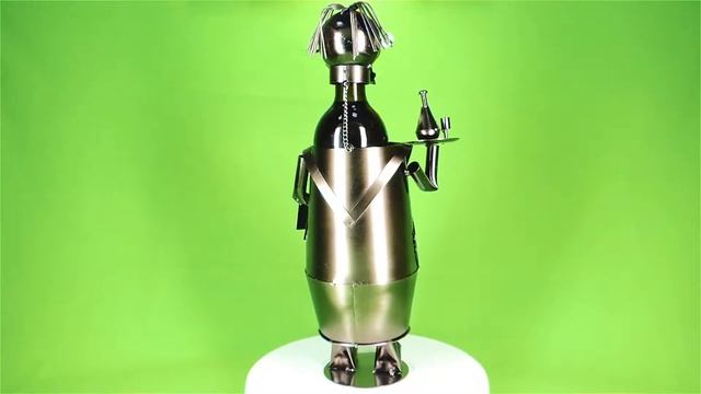Подставка для бутылки вина "Официант с бокалами" смотреть онлайн