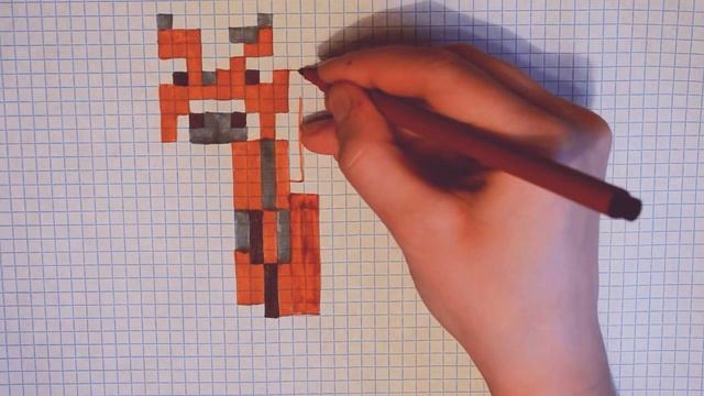 Как нарисовать корову из МАЙНКРАФТ по клеточкам. Рисуем minecraft смотреть онлайн