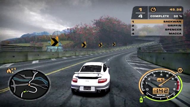 NFS Most Wanted - Porsche 911 GT2 997 Gameplay 720p