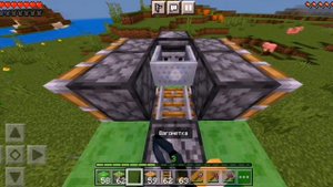 как построить рабочий стреляющий танк в майнкрафт (#minecraft).