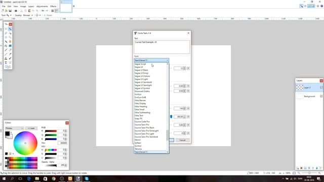 Making curved text using the Circle Text plugin in Paint.NET смотреть онлайн