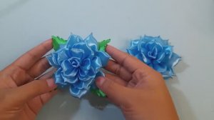 Как сделать цветы из лент _ Идеи поделок из цветов из лент _ Как сделать цветы из лент иглой