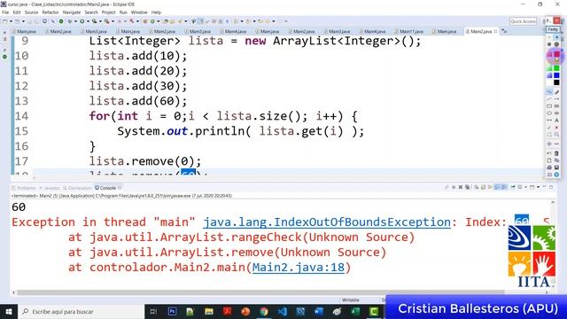 List y ArrayList remove set subList en JAVA PARTE 1/2 смотреть онлайн