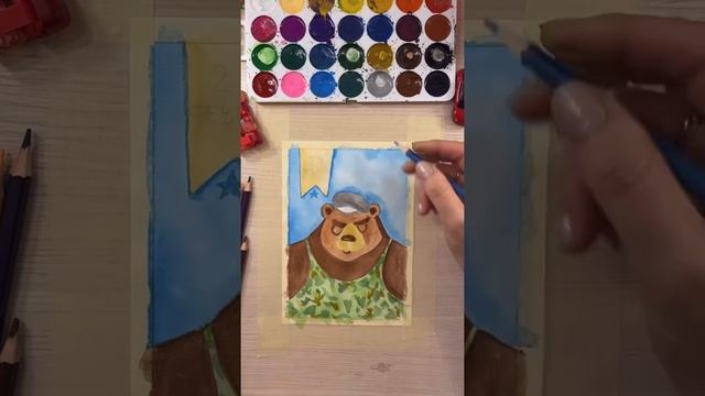 Рисую открытку «с 23 февраля» смотреть онлайн