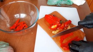 Закуска из запечного красного перца! Ароматная и легкая закуска! Все просто и вкусно