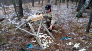 Солонец- кормушка для косуль и лосей. Обустройство дилетантами из того, что было.