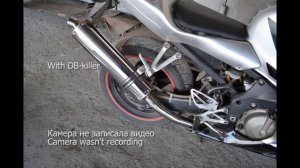 Honda CBR600f4i Exhaust. Stock vs No exhaust vs Delkevic 18" (450mm)