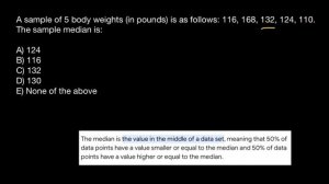 Biostatistics: The median