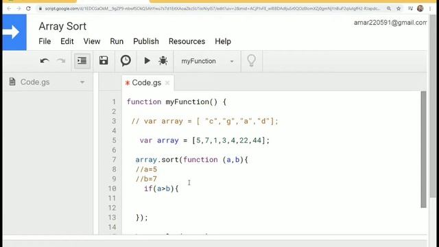 Part 3 -Simple Array Sort in Appscript-Number String Sorting Error in JavaScript -Google Sheet-Hind