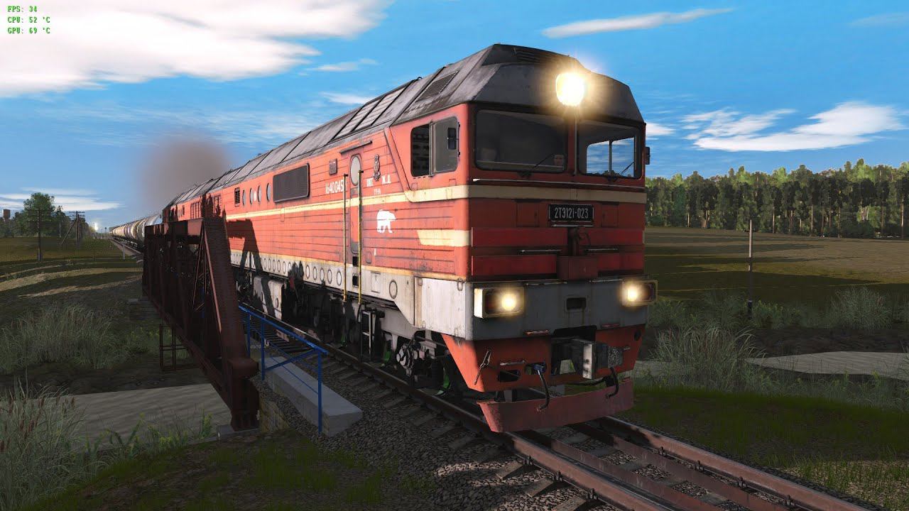 Trainz 22 сценарий "Вечерний наливной" Юго-Западная магистраль смотреть онлайн