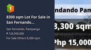 8300 sqm Lot For Sale in San Fernando Pampanga