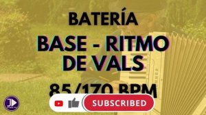 Base de VALS 85 / 170 BPM | Ritmo Para Practicar