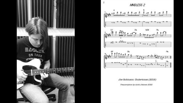 Mindless guitar solo by Joe Robinson #joerobinson #guitarsolo #guitartabs
