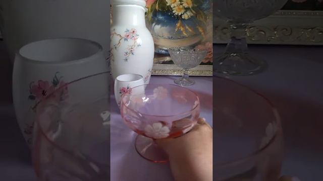 Винтажное стекло! Приятные мелочи жизни! #антиквариат #стекло #цветноестекло