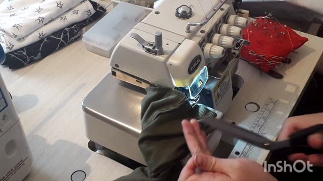 как пришить манжету на оверлоке