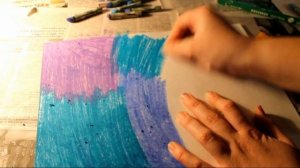 Граттаж. Мастер-класс (часть 1) грунтуем лист.